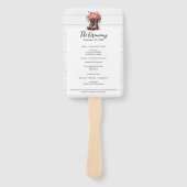 Éventail Bottes Florales Rustiques et Programme de Mariage  (Devant)