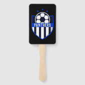 Éventail Bouclier de football personnalisé avec nom d'équip (Dos)