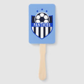 Éventail Bouclier de football personnalisé avec nom d'équip (Devant)