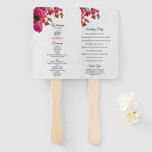 Éventail Bougainvillea Programme de mariage des îles grecqu