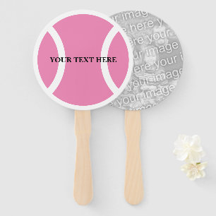 Éventail Boule de tennis rose Ventilateur main avec photo p