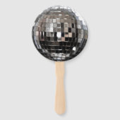 Éventail Boule disco métallisée argentée (Dos)