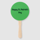 Éventail Bouledogue français Saint-Patrick Day Trèfle Chanc (Dos)