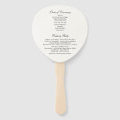 Éventail Bouquet Bourgogne | Programme de mariage (Dos)