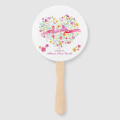 Éventail Bouquet de coeur fleurs ventilateur de douche nupt (Dos)