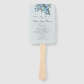 Éventail Bouquet de Delphinium Floral Bleu (Devant)