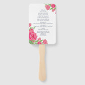 Éventail Bouquet de fleurs bleu bleu rose marine Mariage fl (Dos)