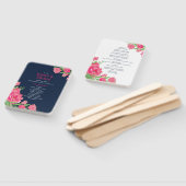 Éventail Bouquet de fleurs bleu bleu rose marine Mariage fl (Non-assemblé)