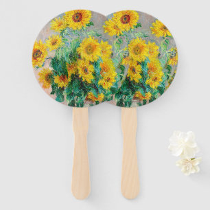 Éventail Bouquet de tournesols Claude Monet