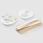 Éventail Bouquet Rose blanche | Programme de mariage (Non-assemblé)