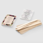 Éventail Bourgogne & Blush Floral Mariage Cérémonie Program (Non-assemblé)