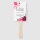 Éventail Bourgogne et Blush Programme de mariage d'automne (Devant)