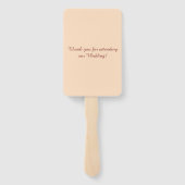 Éventail Bourgogne et pêche amour ne manque jamais (Dos)