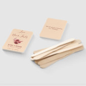 Éventail Bourgogne et pêche amour ne manque jamais (Non-assemblé)