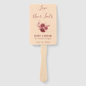 Éventail Bourgogne et pêche amour ne manque jamais (Devant)