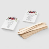 Éventail Bourgogne Floral Dusty Blue Flowers Programme de m (Non-assemblé)