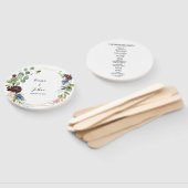 Éventail Bourgogne Floral et Mariage de verdure (Non-assemblé)