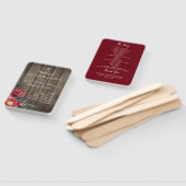 Éventail Bourgogne Floral Rustique Grange Mariage (Non-assemblé)