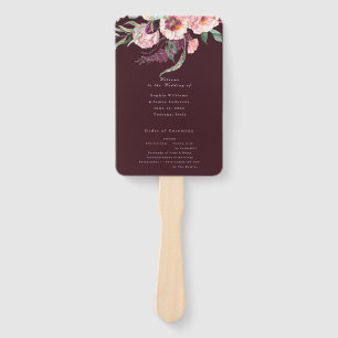 Éventail Bourgogne Gold - Élégant programme de mariage Flor