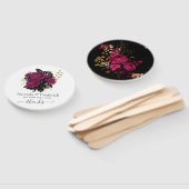 Éventail Bourgogne - Marsala et Gold Floral Mariage (Non-assemblé)