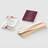 Éventail Bourgogne Marsala et Peach Floral Wedding Program (Non-assemblé)