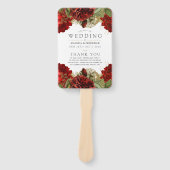 Éventail Bourgogne Red et Gold Vintage Wedding Program (Devant)