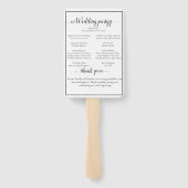 Éventail Bow classique noir et blanc Mariage (Dos)