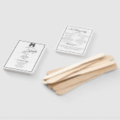 Éventail Bow classique noir et blanc Mariage (Non-assemblé)