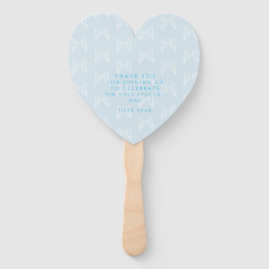 Éventail Bow Ribbon C'est un garçon (Dos)