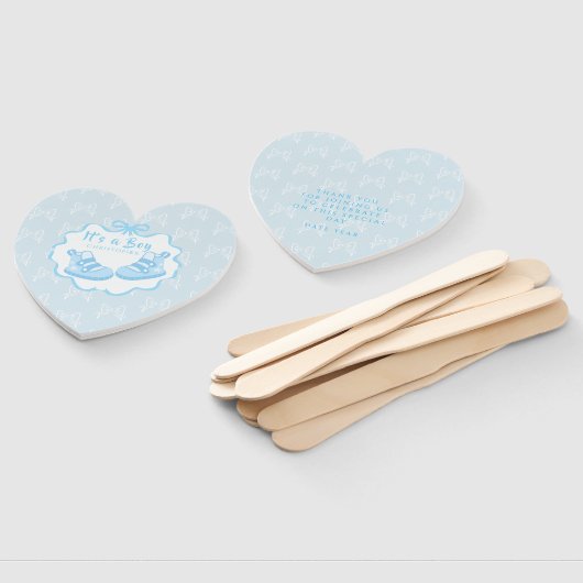 Éventail Bow Ribbon C'est un garçon (Non-assemblé)