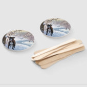 Éventail Boxe Laisser Neige Noël (Non-assemblé)