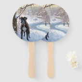 Éventail Boxe Laisser Neige Noël (Devant et derrière)