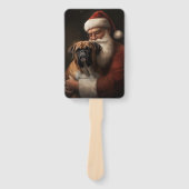 Éventail Boxer avec Noël Festif du Père Noël (Devant)