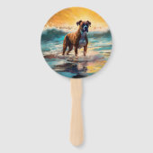 Éventail Boxer Beach Surfing Peinture (Dos)