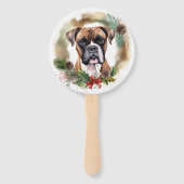 Éventail Boxer Christmas Wreath Festive Pup (Dos)