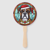 Éventail Boxer en verre tendu Noël (Devant)