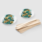 Éventail Branche avec Feuilles d'or Ginko Biloba (Non-assemblé)