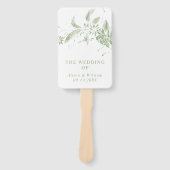 Éventail Branche avec le programme de mariage des fleurs ve (Devant)