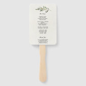 Éventail Branche verte d'olive simple (Dos)