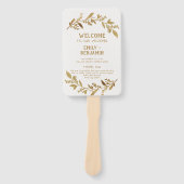 Éventail Branches courbes | Programme de mariage d'or (Devant)