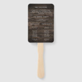 Éventail Branches courbes | Programme de mariage en bois (Dos)