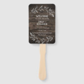 Éventail Branches courbes | Programme de mariage en bois (Devant)