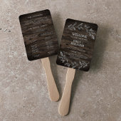 Éventail Branches courbes | Programme de mariage en bois