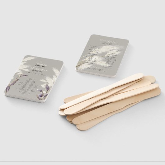 Éventail Breezy Pampas Programme de Mariage Grass (Non-assemblé)