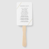 Éventail Bridget Géométrique Programme de mariage moderne (Dos)