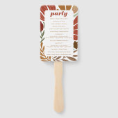 Éventail Bright Bold Boho Terracotta Floral Mariage (Dos)