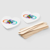 Éventail Bright infinity with rainbow butterfly (Non-assemblé)