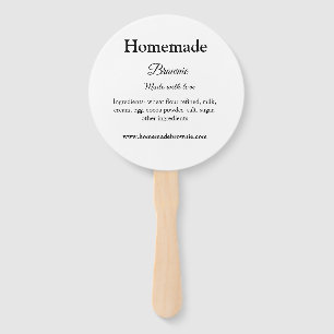 Éventail Brownie maison fait avec amour ajouter texte site