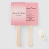 Éventail Bubblegum Blush Wedding (Devant et derrière)