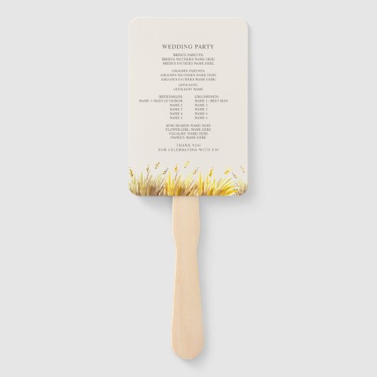 Éventail Buffalo Autumn Mountain Wedding Program (Dos)